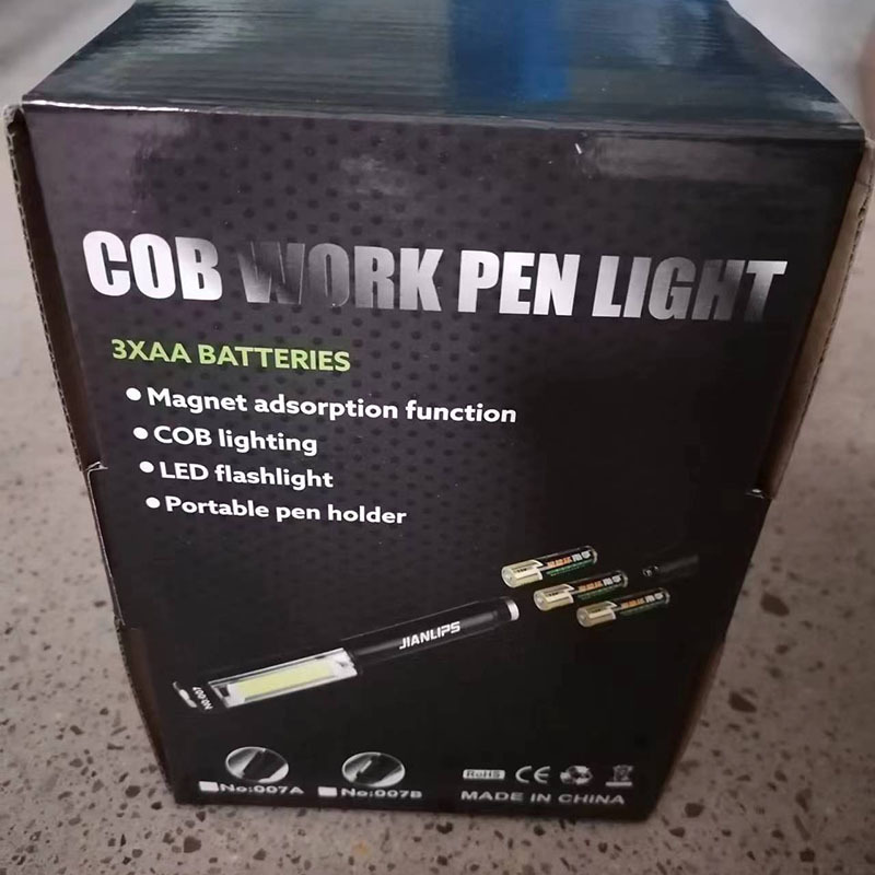 Multi-functional pen-shaped portable work lamp