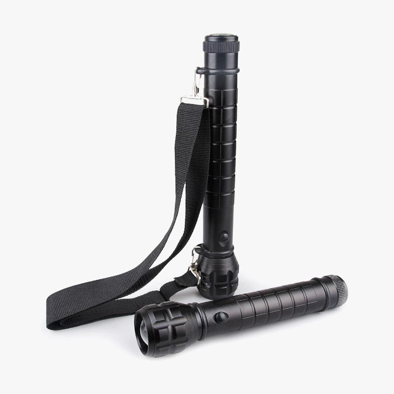 Searchlight zoomable long flashlight with shoulder strap