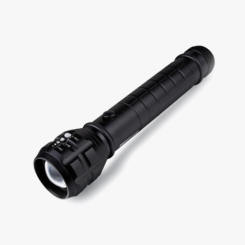 Tactical short flashlight with shoulder strap